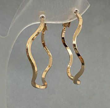 Сережки Xuping кільця Позолота 18К s-2мм+- d-35мм+- 55199 фото