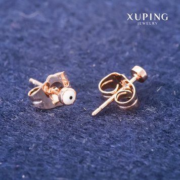 Серьги Xuping Серьги пусеты пульсеты пульчики Око 3мм Позолота 18К 55663 фото