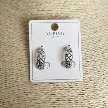 Серьги Xuping d-16х6мм родий 57201 фото