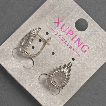 Сережки Xuping d-11мм+- L-18мм+- родій 55414 фото