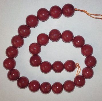 Намистини на нитці Яшма (іміт.) d-14мм L-37см 71643 фото