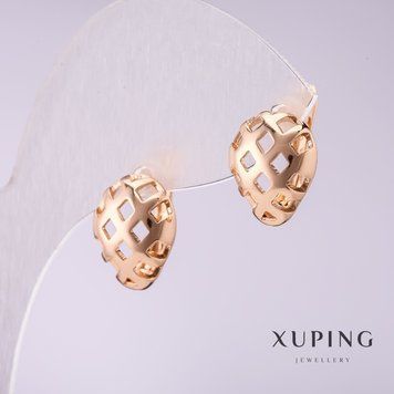 Сережки Xuping 10х14мм позолота 55624 фото