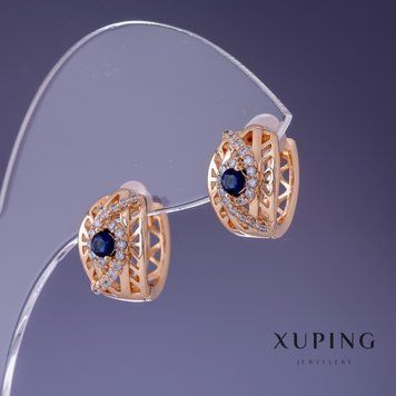 Сережки Xuping 15х9мм "позолота 18К " 56702 фото