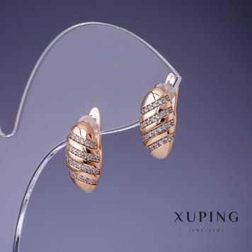 Сережки Xuping 14х8мм "позолота 18К" 56963 фото