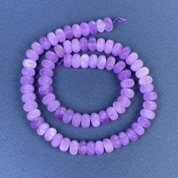 Бусины Аметист рондель 8х5мм+- на нитке L-38см+- 8356 фото
