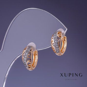Сережки Xuping 13х6мм "позолота 18К " 55830 фото