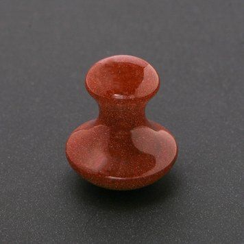 Массажер из натурального камня Авантюрин (синт) Золотой Песок 35х40мм 35118 фото