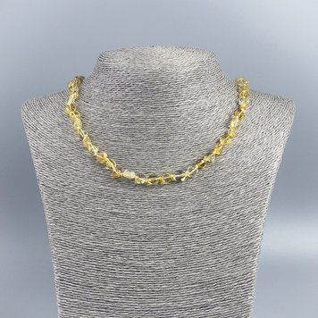 Бусы из натурального камня Цитрин галтовка d-7х8мм+- L-50см+- 93176 фото