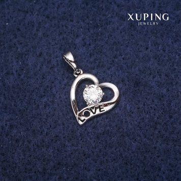 Кулон Xuping Серце 14х19мм Родій 55980 фото