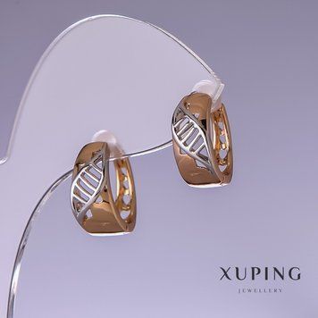 Знижка! Сережки Xuping 16х7мм "позолота 18к, родій " 55805 фото