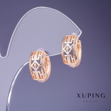 Сережки Xuping 8х15мм "позолота 18К" 55530 фото