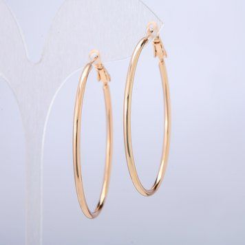 Сережки Xuping кільця Позолота 18К s-2мм + - d-60мм + - 55728 фото