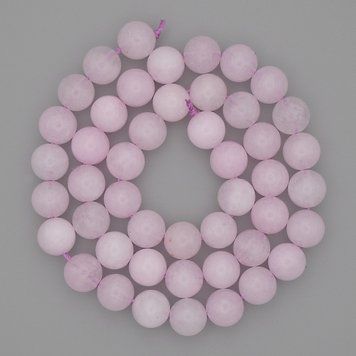 Намистини Кунцит гладка кулька d-8мм+ на нитці L-38см 72107 фото