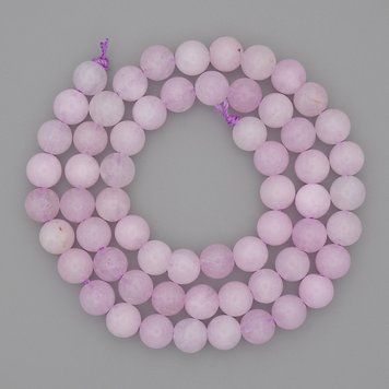 Намистини Кунцит гладка кулька d-6мм+ на нитці L-38см 72106 фото
