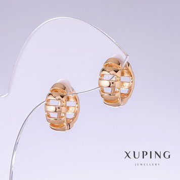 Серьги Xuping L-16мм s-7мм позолота 18к 55643 фото