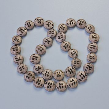 Бусины Гематит цвет матовый бронзовый d-12х4,5мм+- L-41см+- на нитке 73712 фото