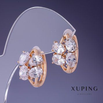 Знижка! Сережки Xuping 18х13мм "позолота 18К " 55834 фото
