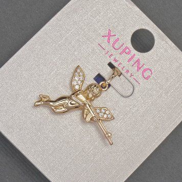 Кулон Xuping Купідон з білими стразами d-24мм+ - L-27мм+- позолота 18К 55905 фото