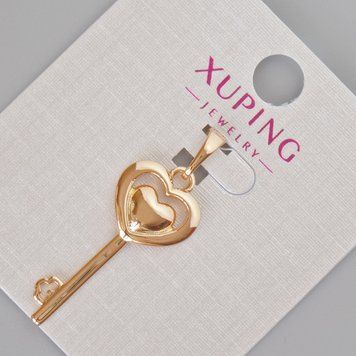 Кулон Xuping "Ключ від серця" d-33х13мм+- Позолота 18К 55893 фото